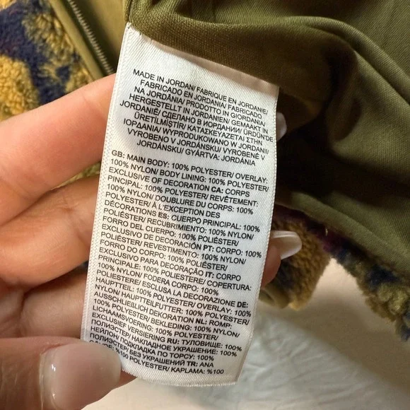 The North Face Women's Fleece Pile Jacket Tie Dye Jacquard Full Zip Size Medium - Picture 6 of 7